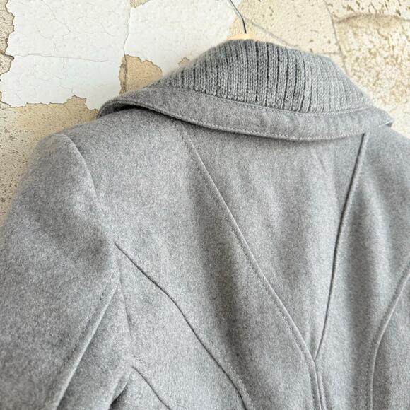 Guess Coat Wool Blend Shawl Collar Peacoat Double Breasted Womens S Preppy Y2K - Picture 5 of 13